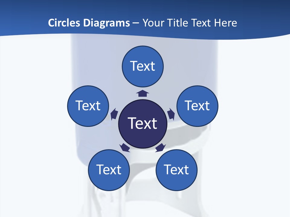 A Blue And White Toilet Paper Dispenser On A White Background PowerPoint Template