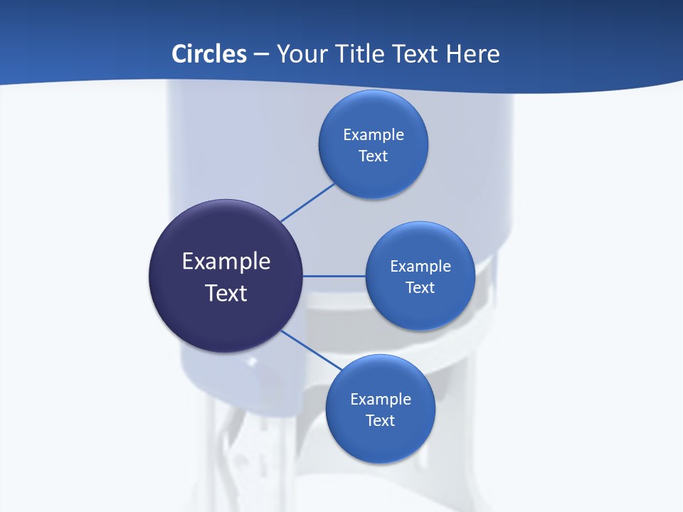 A Blue And White Toilet Paper Dispenser On A White Background PowerPoint Template