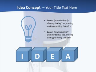 A Blue And White Toilet Paper Dispenser On A White Background PowerPoint Template