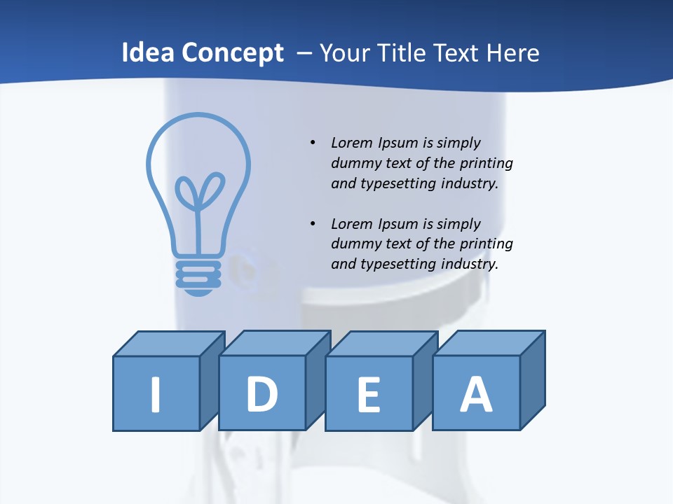 A Blue And White Toilet Paper Dispenser On A White Background PowerPoint Template