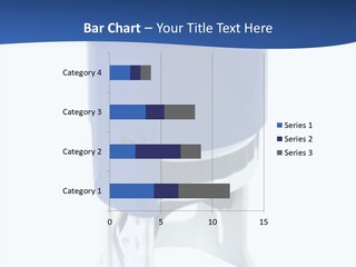 A Blue And White Toilet Paper Dispenser On A White Background PowerPoint Template