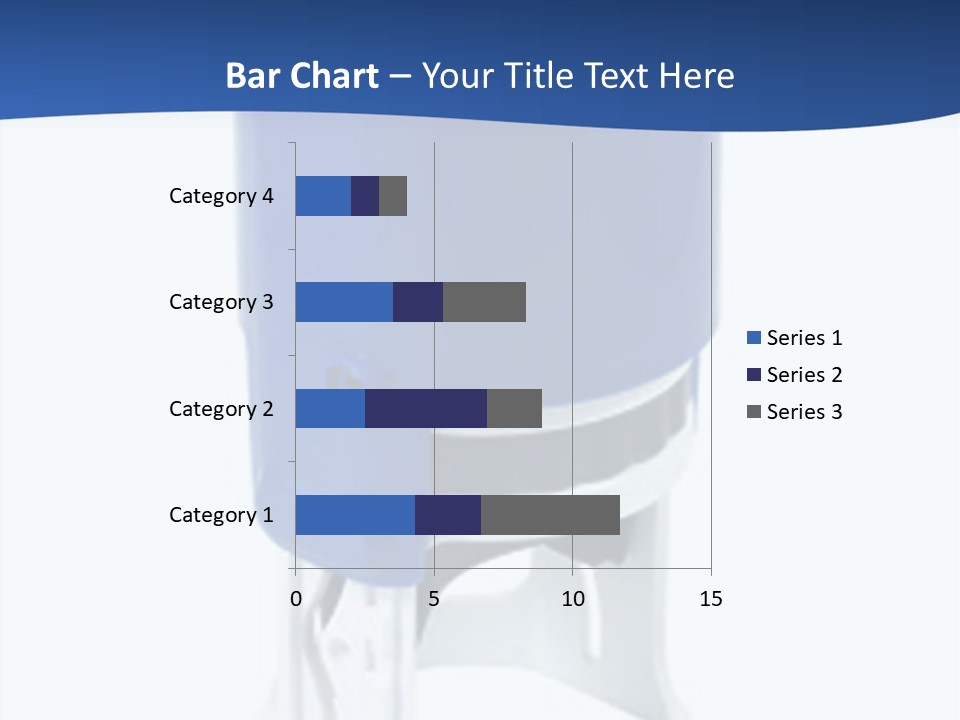 A Blue And White Toilet Paper Dispenser On A White Background PowerPoint Template