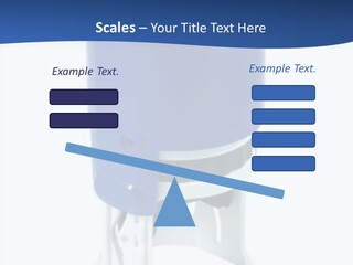 A Blue And White Toilet Paper Dispenser On A White Background PowerPoint Template