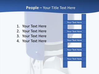 A Blue And White Toilet Paper Dispenser On A White Background PowerPoint Template