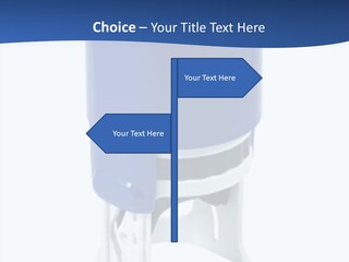 A Blue And White Toilet Paper Dispenser On A White Background PowerPoint Template