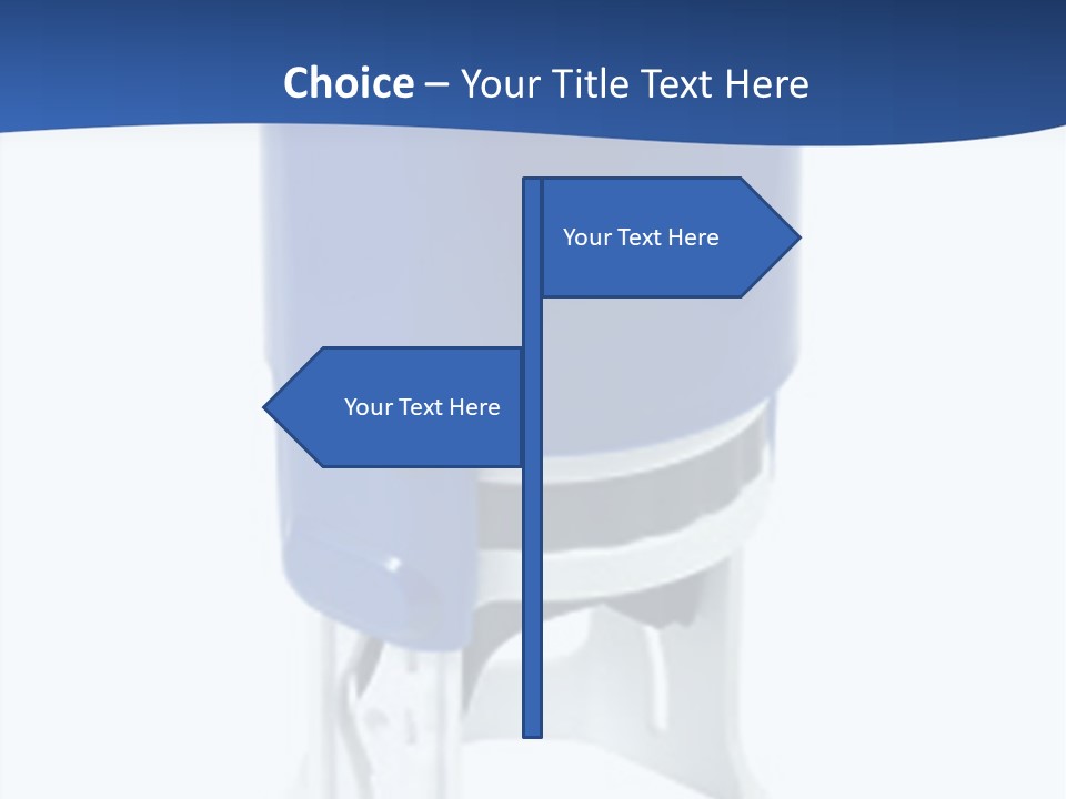 A Blue And White Toilet Paper Dispenser On A White Background PowerPoint Template