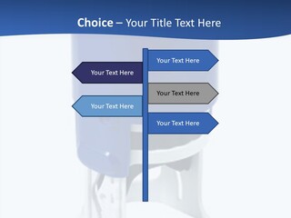 A Blue And White Toilet Paper Dispenser On A White Background PowerPoint Template