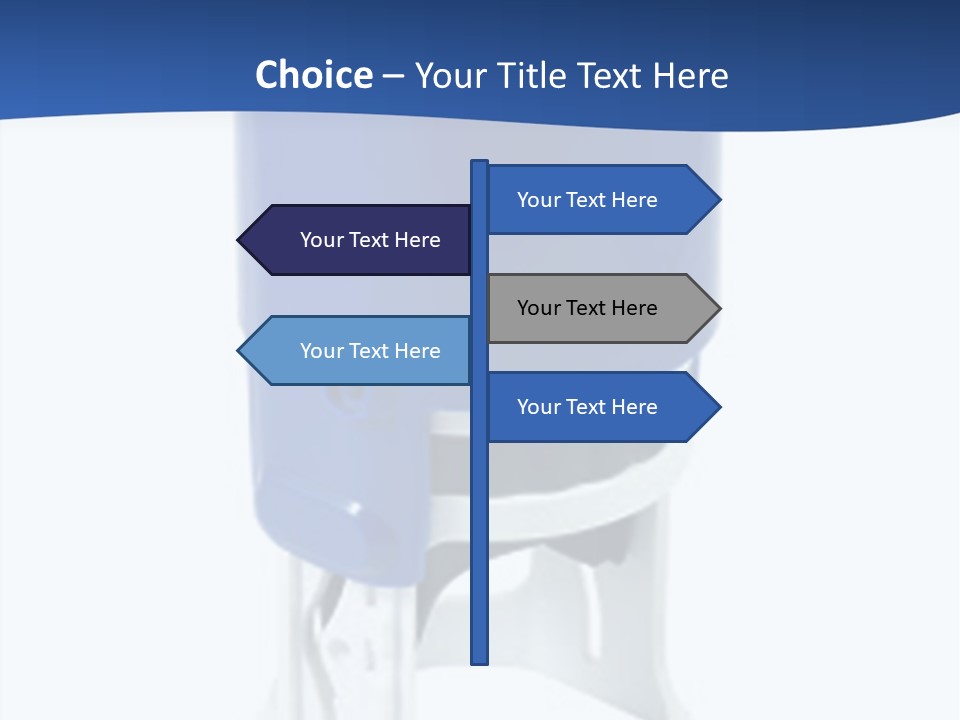 A Blue And White Toilet Paper Dispenser On A White Background PowerPoint Template