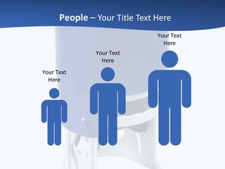 A Blue And White Toilet Paper Dispenser On A White Background PowerPoint Template