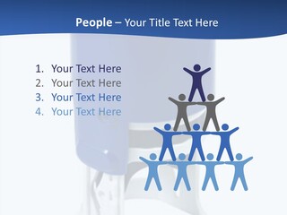 A Blue And White Toilet Paper Dispenser On A White Background PowerPoint Template