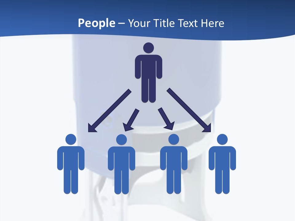 A Blue And White Toilet Paper Dispenser On A White Background PowerPoint Template