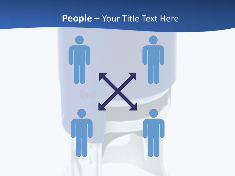 A Blue And White Toilet Paper Dispenser On A White Background PowerPoint Template