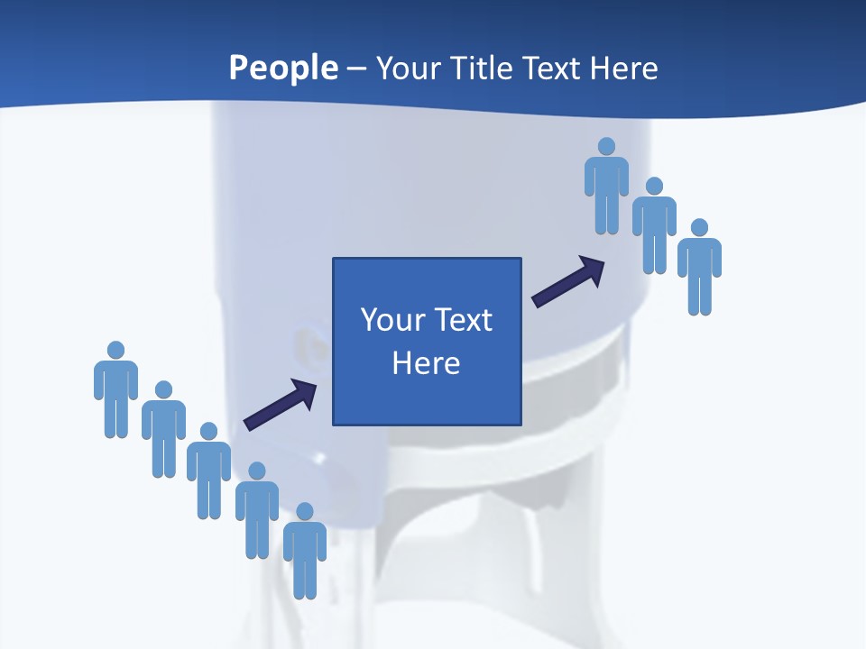 A Blue And White Toilet Paper Dispenser On A White Background PowerPoint Template