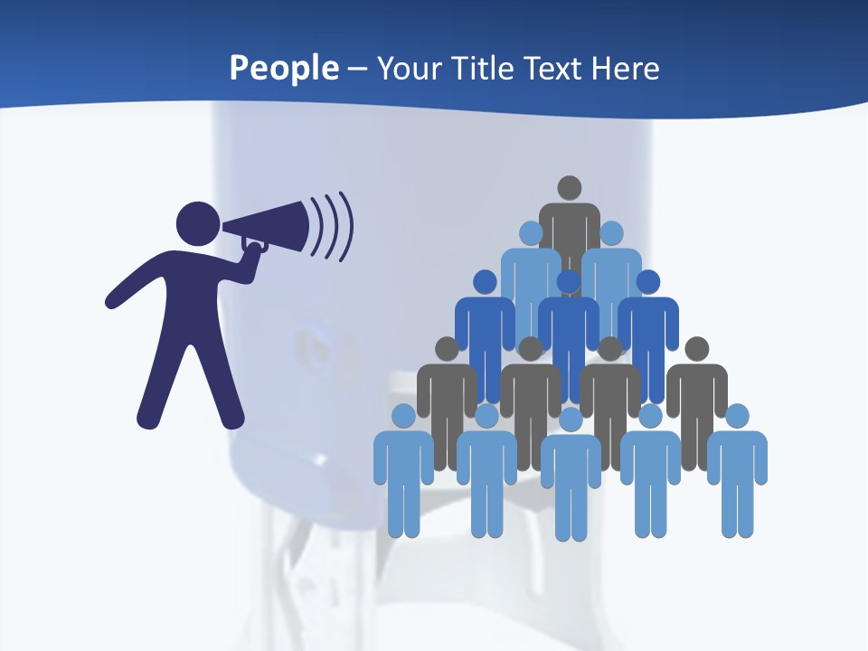 A Blue And White Toilet Paper Dispenser On A White Background PowerPoint Template