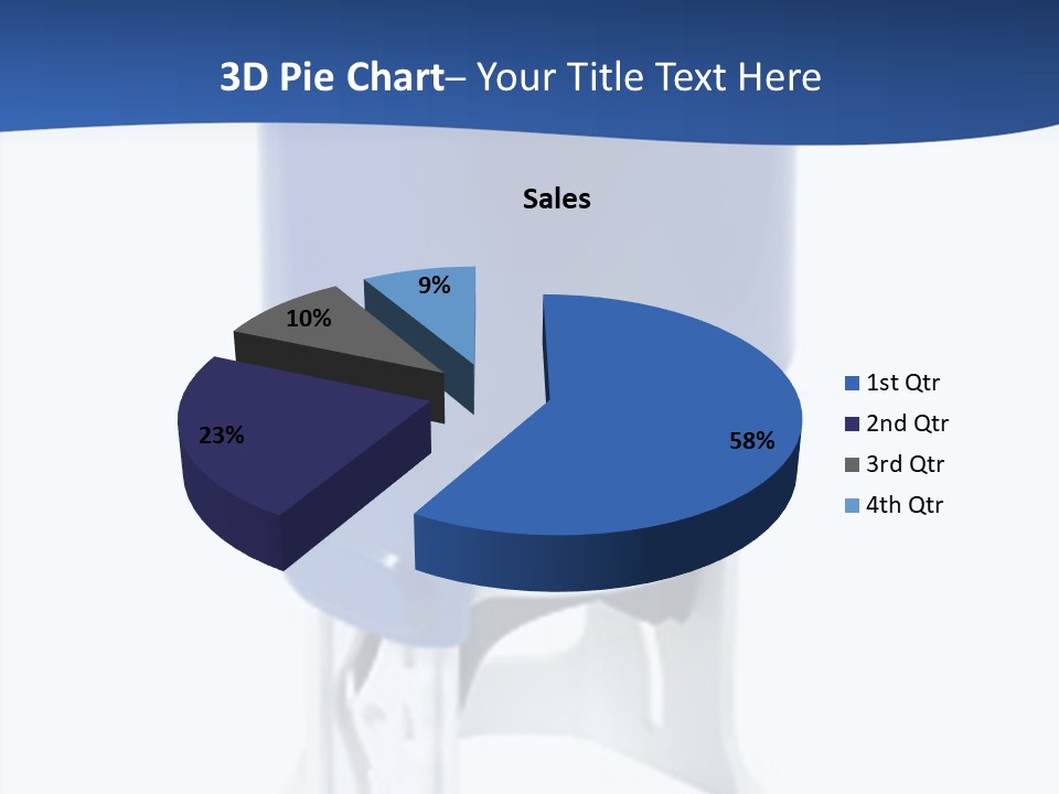 A Blue And White Toilet Paper Dispenser On A White Background PowerPoint Template