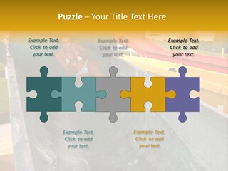 A Woman Slides Down A Slide In A Water Park PowerPoint Template