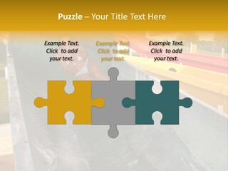A Woman Slides Down A Slide In A Water Park PowerPoint Template
