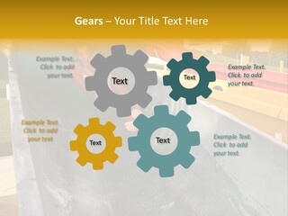 A Woman Slides Down A Slide In A Water Park PowerPoint Template