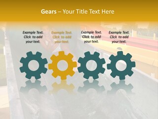 A Woman Slides Down A Slide In A Water Park PowerPoint Template