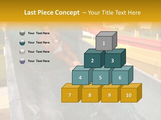 A Woman Slides Down A Slide In A Water Park PowerPoint Template