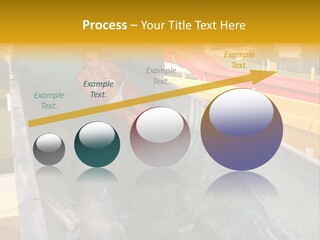 A Woman Slides Down A Slide In A Water Park PowerPoint Template