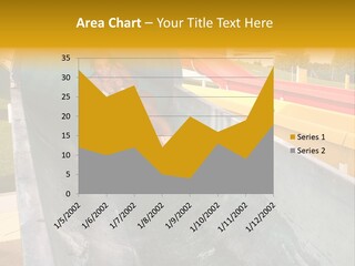 A Woman Slides Down A Slide In A Water Park PowerPoint Template