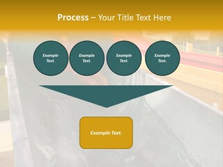 A Woman Slides Down A Slide In A Water Park PowerPoint Template