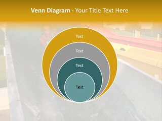 A Woman Slides Down A Slide In A Water Park PowerPoint Template