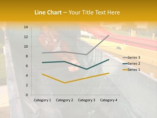 A Woman Slides Down A Slide In A Water Park PowerPoint Template