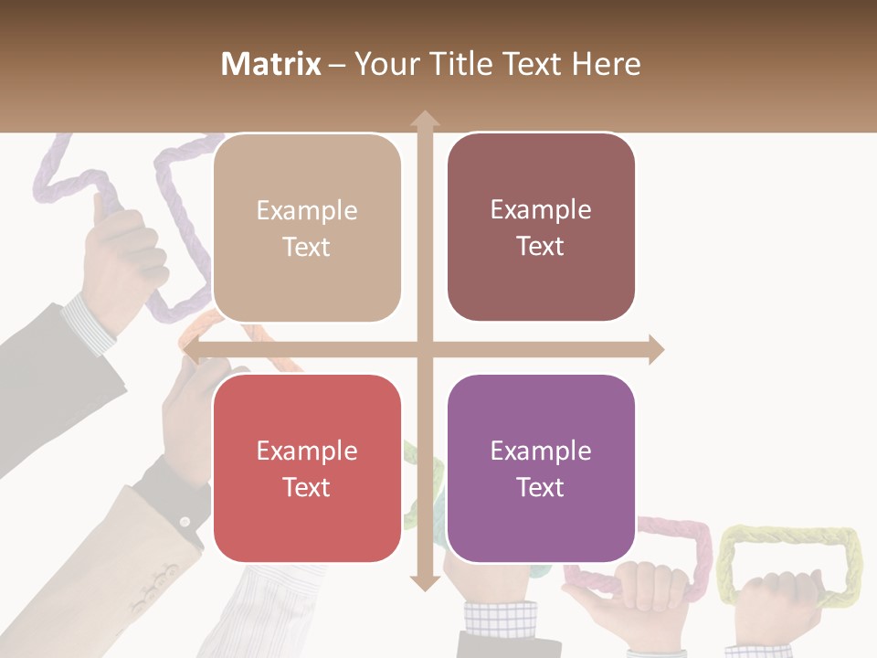 A Group Of People Holding Up Letters With An Arrow PowerPoint Template