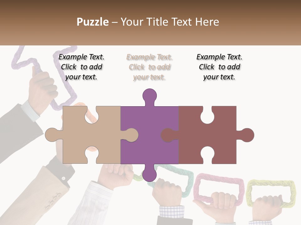 A Group Of People Holding Up Letters With An Arrow PowerPoint Template