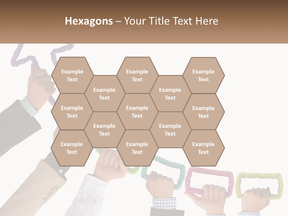 A Group Of People Holding Up Letters With An Arrow PowerPoint Template