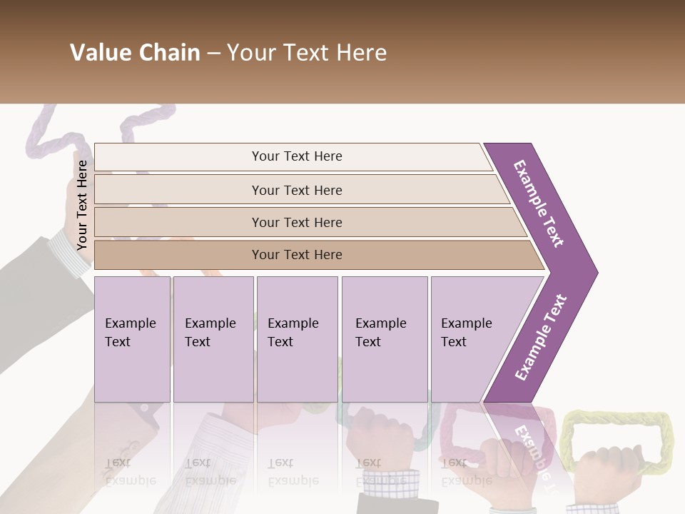 A Group Of People Holding Up Letters With An Arrow PowerPoint Template