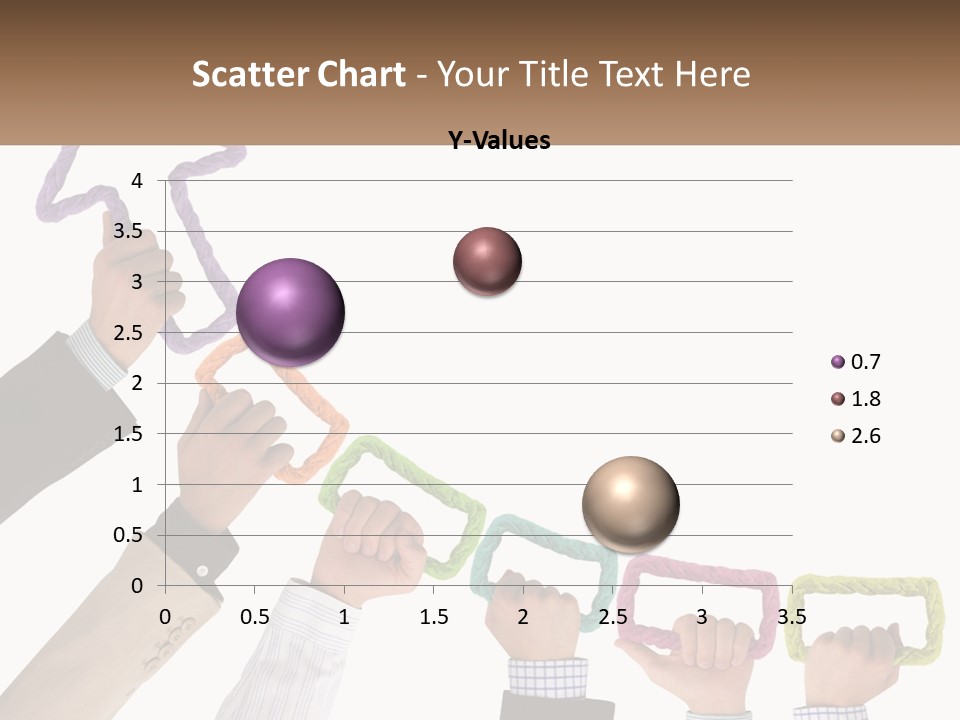 A Group Of People Holding Up Letters With An Arrow PowerPoint Template