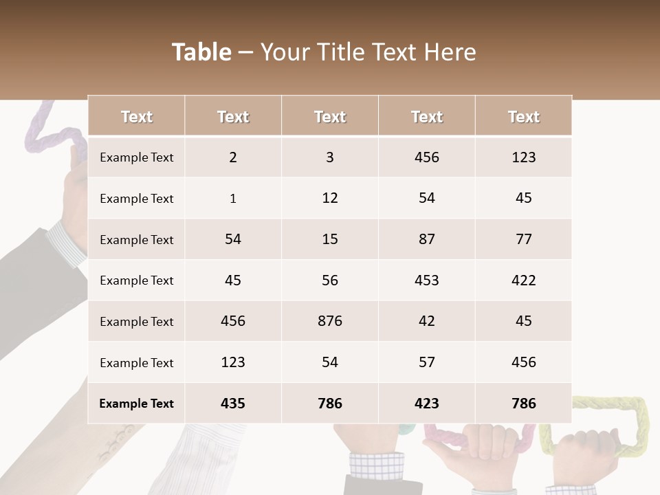 A Group Of People Holding Up Letters With An Arrow PowerPoint Template