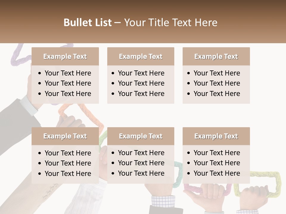 A Group Of People Holding Up Letters With An Arrow PowerPoint Template