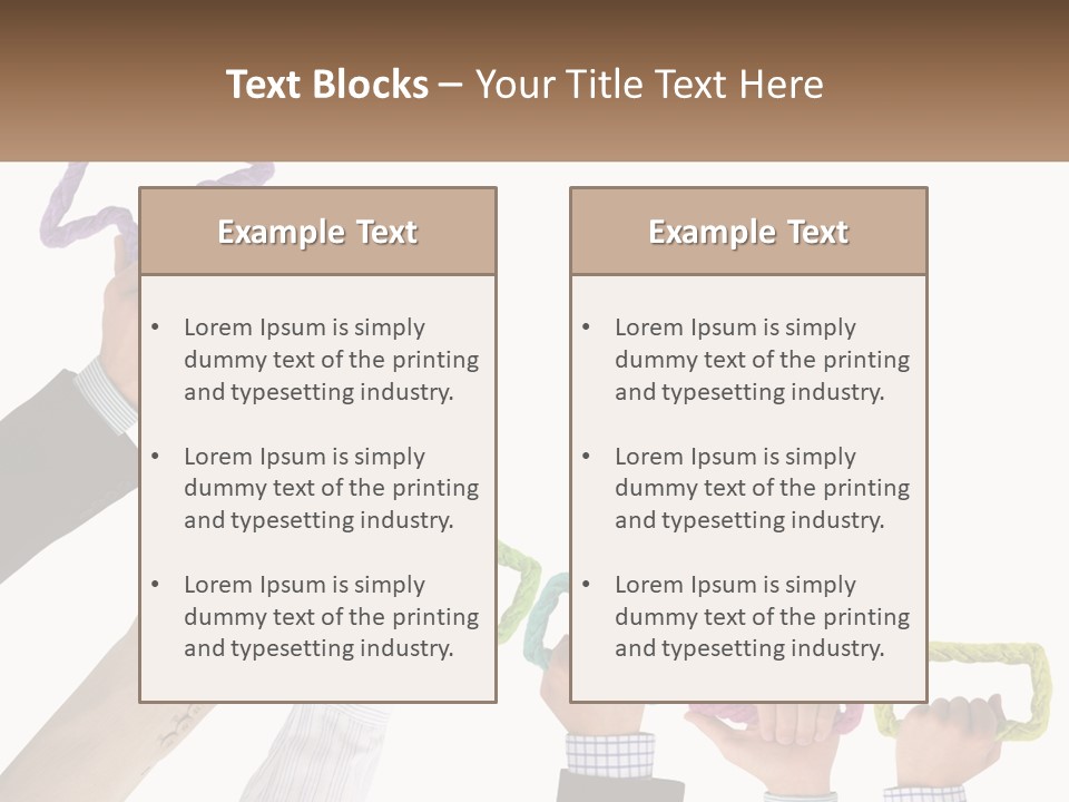 A Group Of People Holding Up Letters With An Arrow PowerPoint Template