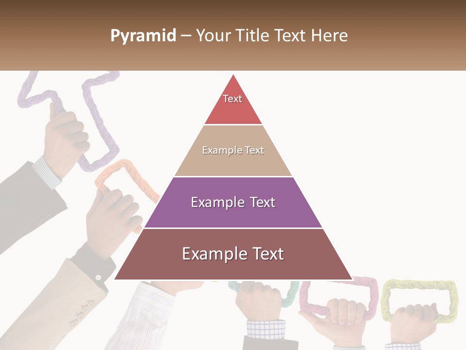 A Group Of People Holding Up Letters With An Arrow PowerPoint Template