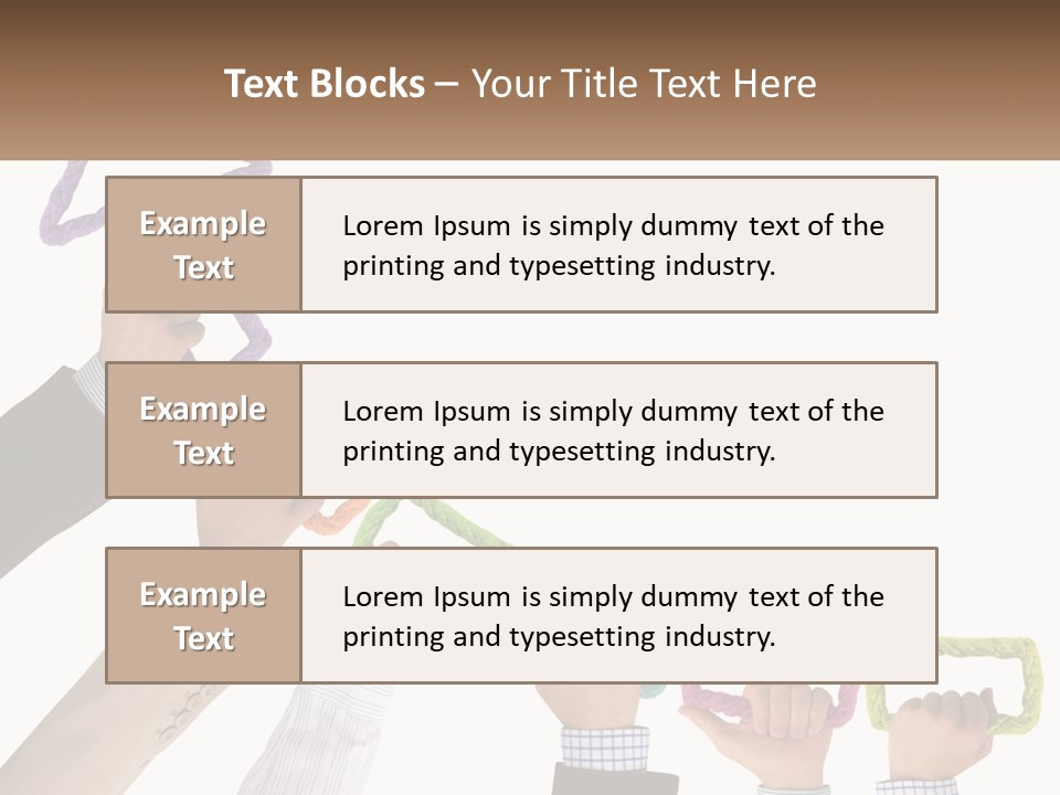 A Group Of People Holding Up Letters With An Arrow PowerPoint Template