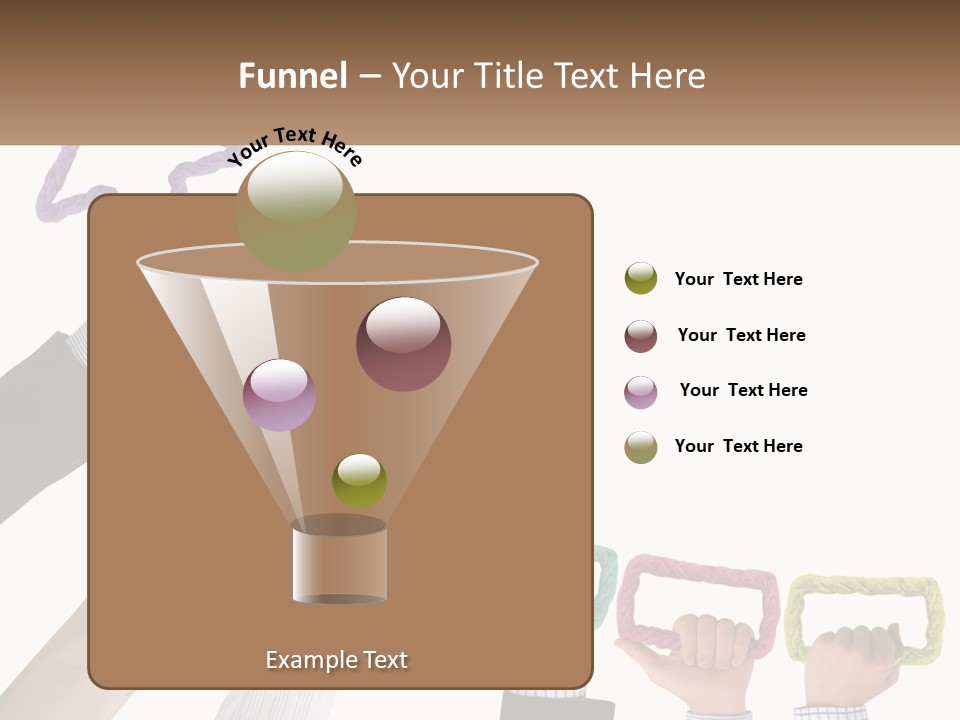 A Group Of People Holding Up Letters With An Arrow PowerPoint Template