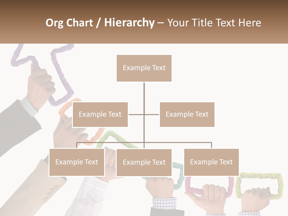 A Group Of People Holding Up Letters With An Arrow PowerPoint Template