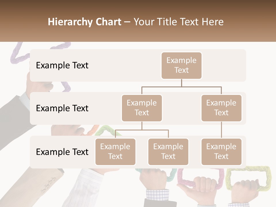 A Group Of People Holding Up Letters With An Arrow PowerPoint Template