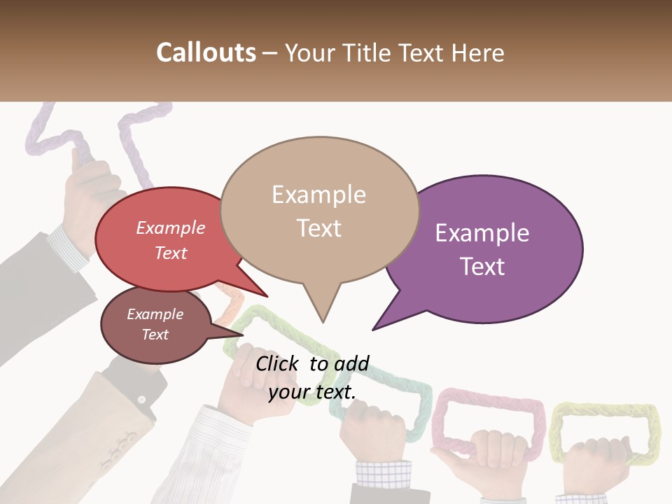 A Group Of People Holding Up Letters With An Arrow PowerPoint Template