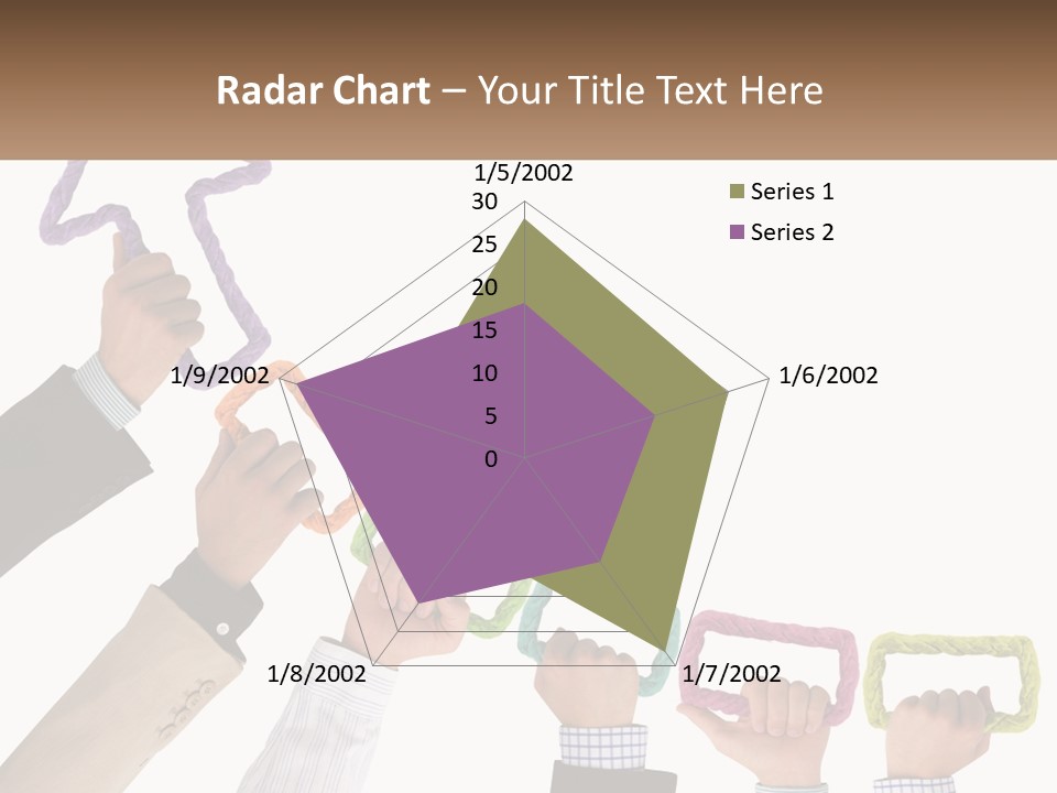 A Group Of People Holding Up Letters With An Arrow PowerPoint Template