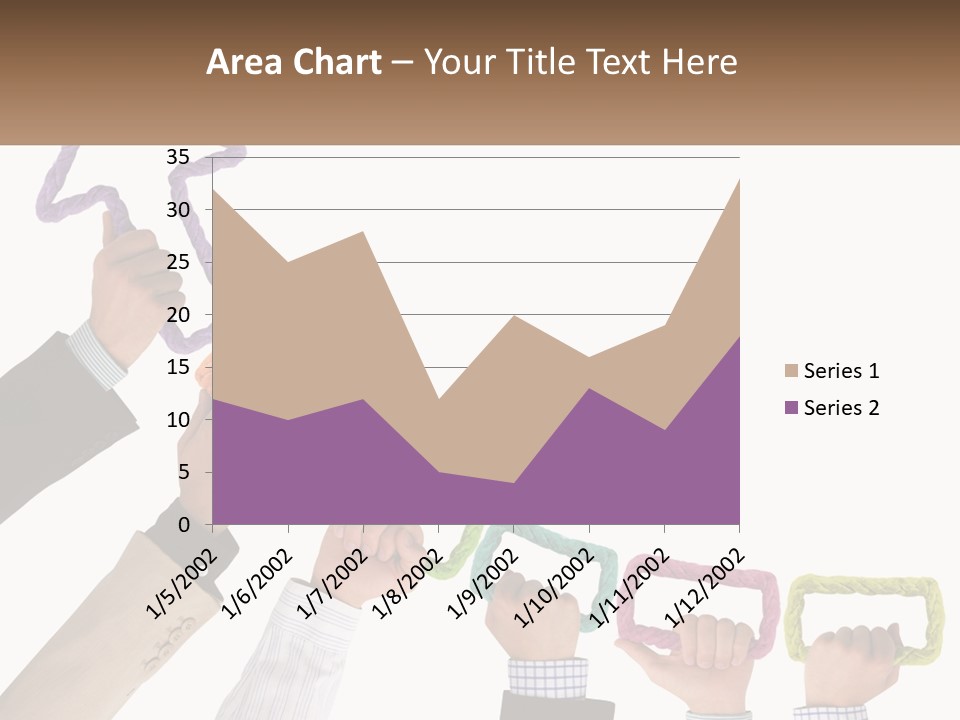 A Group Of People Holding Up Letters With An Arrow PowerPoint Template