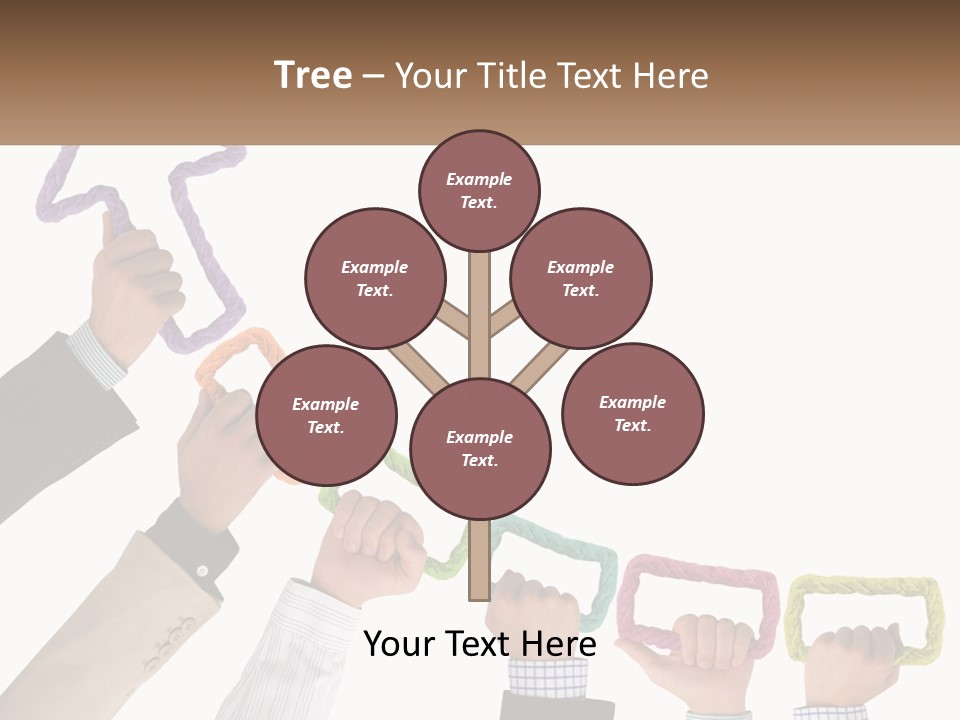 A Group Of People Holding Up Letters With An Arrow PowerPoint Template