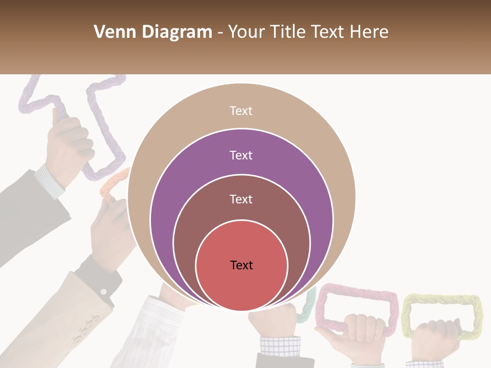 A Group Of People Holding Up Letters With An Arrow PowerPoint Template