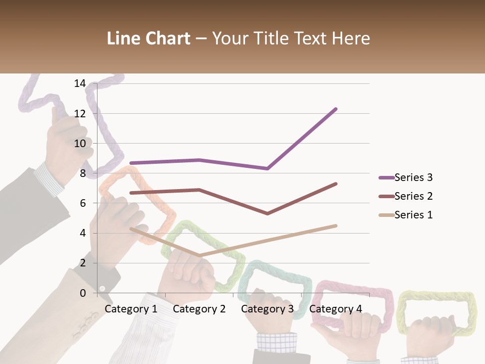 A Group Of People Holding Up Letters With An Arrow PowerPoint Template