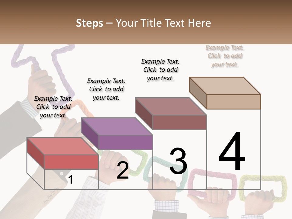 A Group Of People Holding Up Letters With An Arrow PowerPoint Template