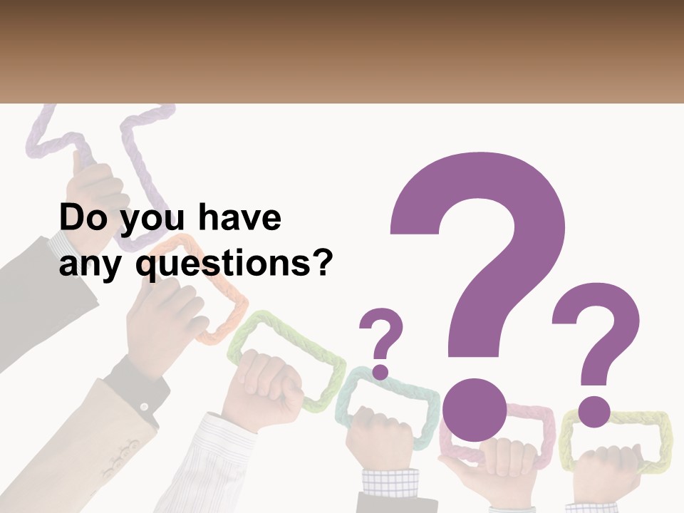 A Group Of People Holding Up Letters With An Arrow PowerPoint Template